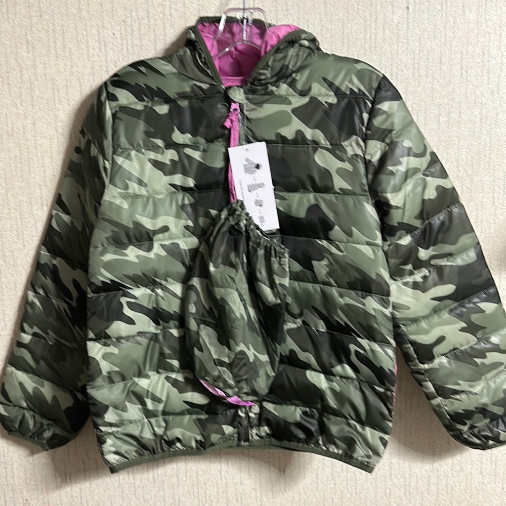 *HP* EPIC THREADS CAMO GREEN PACKABLE COAT: NWT: SZ XL